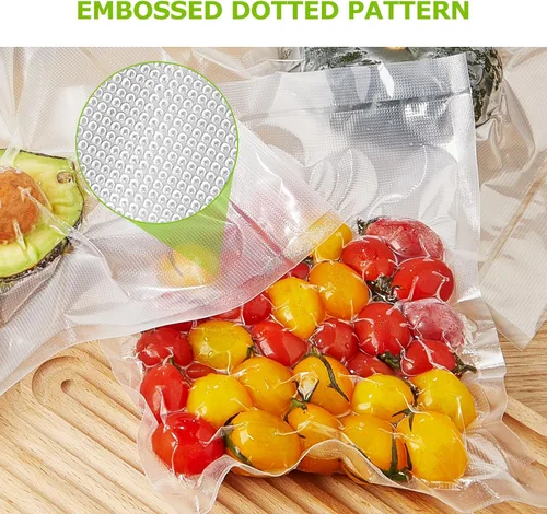 Miniatura 7 de Bonsenkitchen Bolsas selladoras al vacío precortadas, 500 bolsas tamaño Pint de 6" x 9", bolsas selladoras de alimentos, grado comercial, sin BPA