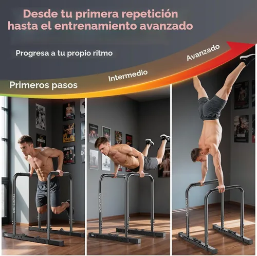 Miniatura 5 de Sportsroyals Estación de barra de inmersión ajustable, barras paralelas y paralelas resistentes, soportes de inmersión estables de 400 libras