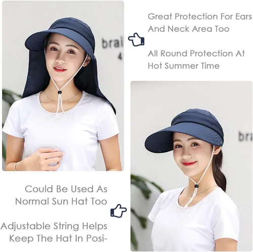 Miniatura 5 de Sombrero de ala ancha – Multifuncional UPF 50 protección cubo pesca sombrero sombrero gorra Rosa