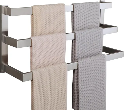 Miniatura 13 de Alise Barras de Toalla Dobles de 16 Pulgadas para Montaje en Pared de Baño, Toallero de Baño con Dobles Barras de Toalla para Lavabo de Baño, Barra