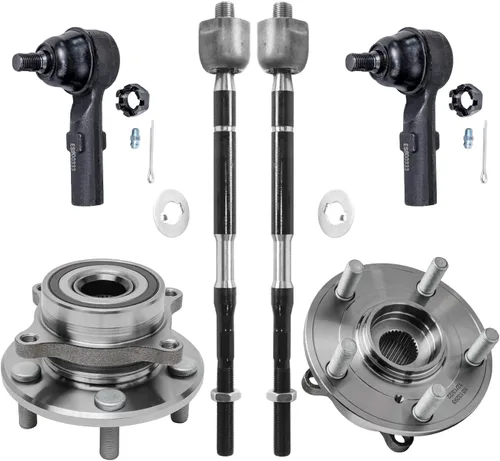 Miniatura 254 de Detroit Axle - Kit de nudillos de dirección delantera izquierda para Ford Edge Lincoln MKX 07-10, cojinete de rueda del lado del conductor, nudillo