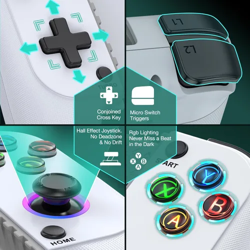 Miniatura 6 de 【Anti-Drift & Fast-Connect】Wireless Game Controller for iPhone/Android with Case Hall Joysticks Bluetooth Phone Controller, For Cloud Gaming