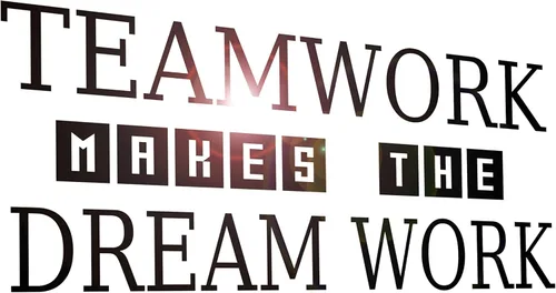Calcomanías de vinilo para pared, diseño de motivación, palabras inspiradoras, trabajo en equipo, trabajo de ensueño, 2331ig (22.5 x 10 pulgadas)