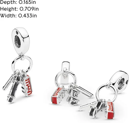 Miniatura 5 de PANDORA Joyería San Francisco Highlights - Dije de plata de ley, Metal Esmalte, no aplica