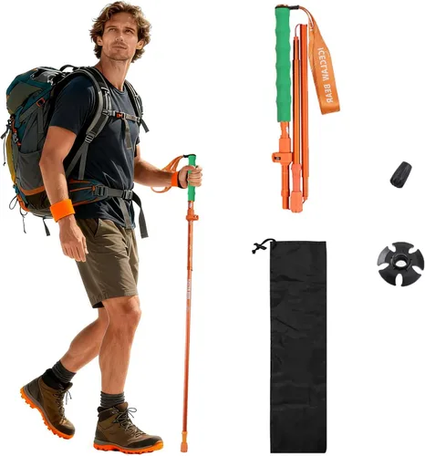 Miniatura 11 de FireHiking Bastones de senderismo ultraligeros 7075 de aluminio plegables de senderismo bastones portátiles compactos