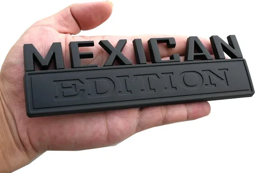 1 pieza emblema insignia calcomanía edición mexicana grande de 7" bandera de automóvil calcomanía militar de repuesto para F150 F250 F350 Chevy Negro