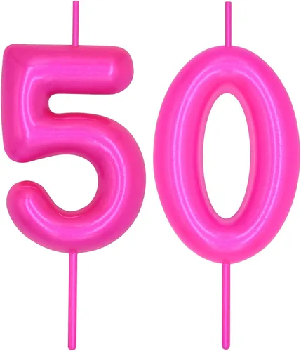 Miniatura 110 de DERVENTA Vela con números de 2.36 pulgadas, decoración perfecta para cumpleaños, brunch, postre, pastel, 1 pieza (número 0 rosa)