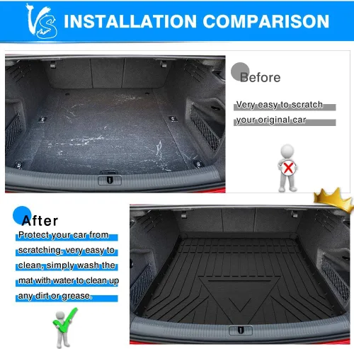 Miniatura 4 de Revestimiento de carga para Audi A4 / S4 2017 2018 2019 2020 2021 2022 2023 2024 Tapete de carga resistente (no para modelos A4 All-Road)