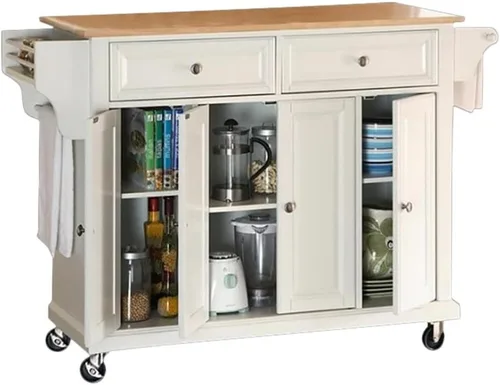 Miniatura 18 de Crosley Furniture isla de cocina con ruedas, Madera, Negro