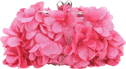 JAMBHALA Bolso de noche para mujer, pequeño bolso floral con cadena para boda, fiesta, baile de graduación