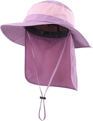 Miniatura 18 de Home Prefer Sombrero de sol UPF50+ de malla para exteriores, de ala ancha, con solapa para el cuello, sombrero de pesca para hombres y mujeres Verde