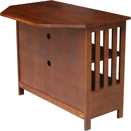 Miniatura 4 de Mueble esquinero Mission de madera maciza/soporte para TV, color espresso
