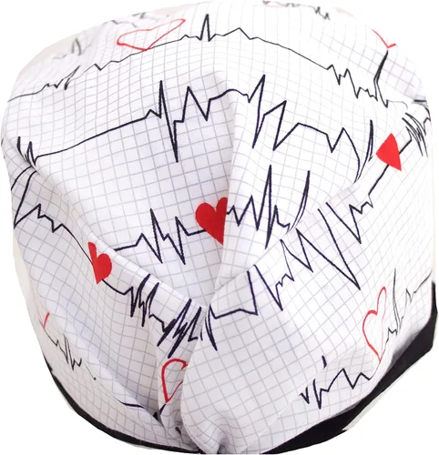 Miniatura 3 de EKG - Gorra médica blanca con lazo ajustable, Blanco