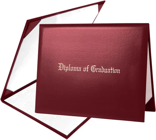 Miniatura 25 de Funda para diploma de 8.5 x 11 pulgadas, certificado acolchado de cuero sintético de graduación (negro)