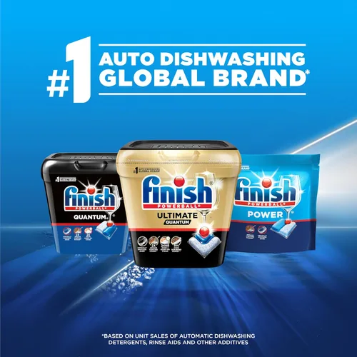 Miniatura 7 de Finish Power Cápsulas para lavavajillas, jabón detergente para lavavajillas sin enjuague previo para limpieza profunda y brillo con poder