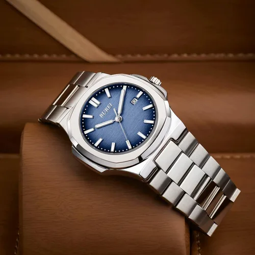 Miniatura 4 de BUREI Men Watches Gifts for Men Fashion Stainless Steel Analog Quartz Waterproof Watches for Mens