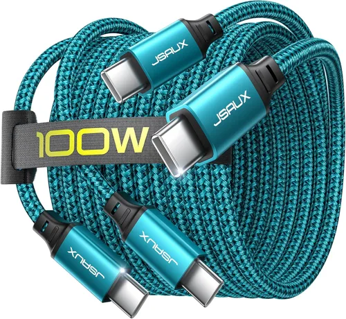Miniatura 12 de JSAUX Cable USB C a USB C de 100 W [2 unidades de 3.3 pies], cable de carga rápida tipo C para iPhone Air/iPhone 17/iPhone 17 Pro/iPhone 17 Pro Max