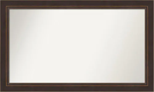 Miniatura 100 de Amanti Art Espejo de baño de bronce para sobre el fregadero, 24 x 24 pulgadas, espejo cuadrado de bronce Lara para tocador, marco de madera