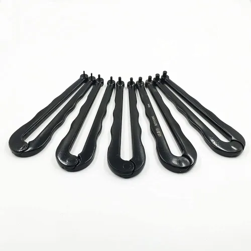 Miniatura 4 de GBJ Llave de cara ajustable, alicates para tuercas redondas con agujeros perforados, acabado negro universal (0.197 in)