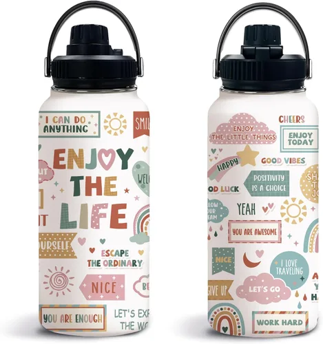 Miniatura 13 de Regalos cristianos para mujeres, Botella de agua de 32oz Hijo de Dios con tapa, regalo navideño inspirado en la fe basado en la Biblia para ella