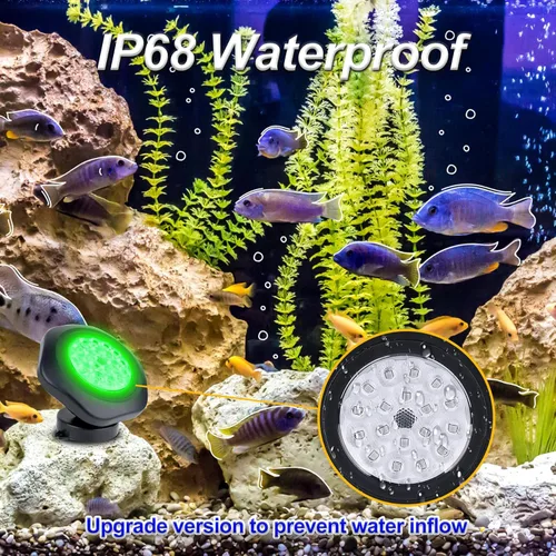 Miniatura 5 de Luces solares para estanque, 18 LED RGB superbrillantes, focos subacuáticos que cambian de color, luz sumergible para estanque, luces de fuente