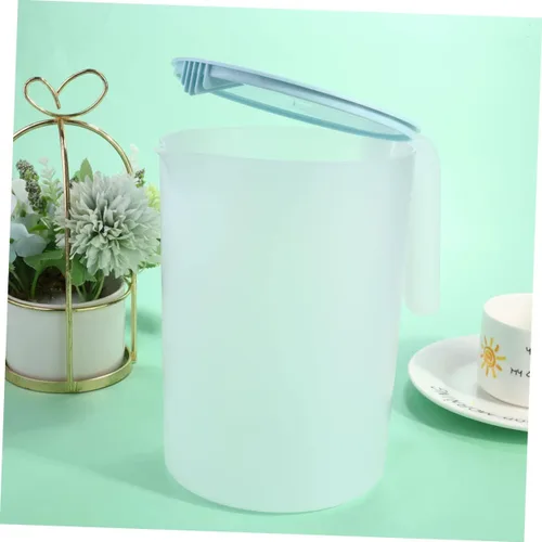 Miniatura 6 de Mikinona Jarra de agua de plástico Jarra de bebida Lidspot Apertura grande para fácil recarga azul