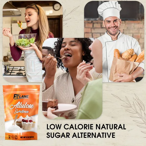 Miniatura 4 de Edulcorante de alulosa de 2 libras – Polvo puro bajo en calorías sin carbohidratos netos – Sustituto natural del azúcar cetogénico sin regusto