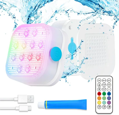 Miniatura 10 de Homly - Luces para piscina LED recargables sumergibles con control inalámbrico por APP, luces LED inteligentes subacuáticas impermeables