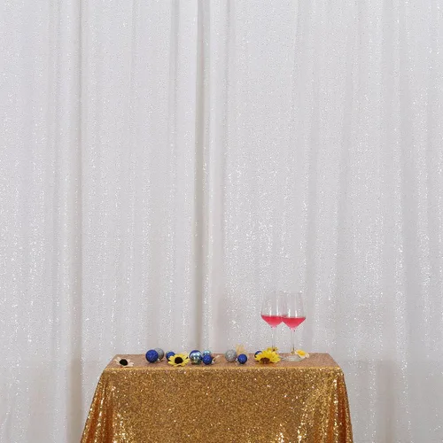 Miniatura 49 de Poise3EHome Cortina de Fondo de Lentejuelas Azul Bebé, Cortina de Fondo de Fotografía de Lentejuelas de 8 pies x 10 pies para Decoración de Fiestas