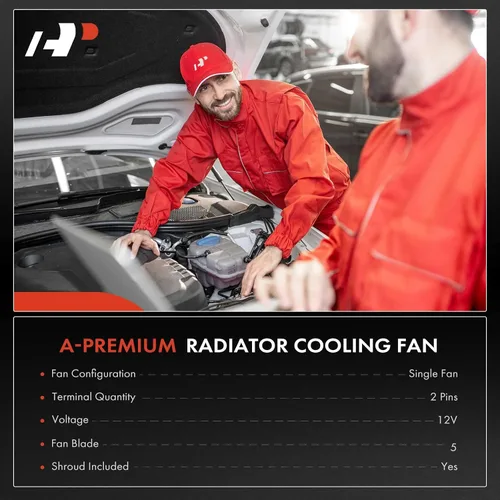 Miniatura 2 de A-Premium Conjunto de ventilador de refrigeración del radiador del motor izquierdo compatible con modelos seleccionados Honda y Acura - Accord