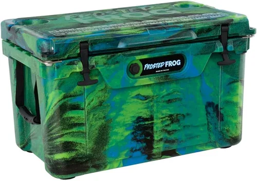 USA Made Frosted Frog - Cofre de hielo de 45 cuartos de galón de camuflaje, resistente de alto rendimiento, moldeado por rotografía de grado