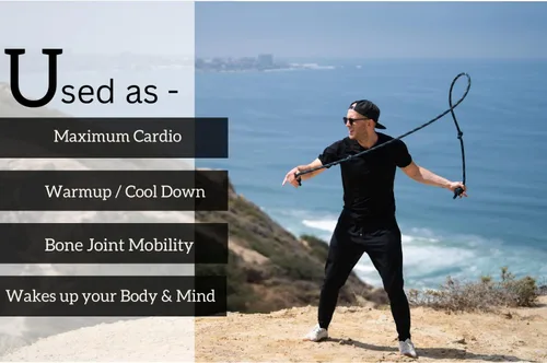 Miniatura 2 de Cuerda de Salto de Ejercicio Flow Rope – Cuerda de Saltar con Peso de 500g (1.10lb) para Cardio, Boxeo, HIIT y Fitness de Parte Superior del Cuerpo