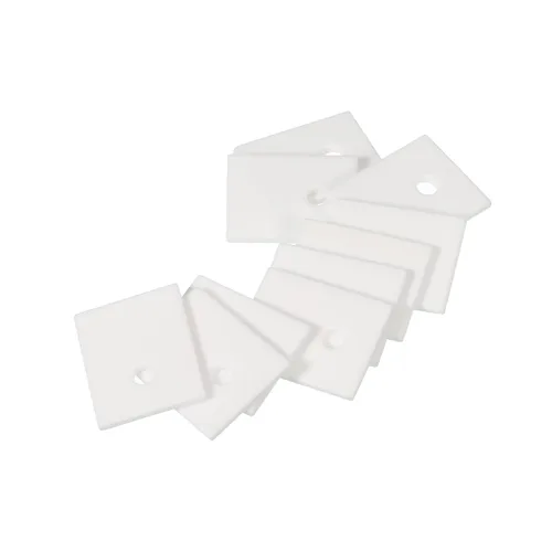 PATIKIL Hoja de cerámica de alúmina almohadilla de enfriamiento Hoja aislante 10pcs 0.138 in agujero alta dureza para transistor MOS