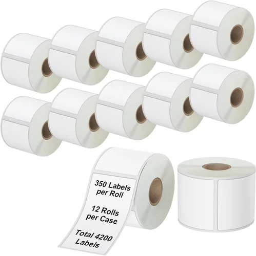 Miniatura 10 de 2000 etiquetas de 4 x 6 pulgadas, 3 pruebas, de grado comercial, plegado en abanico, etiquetas térmicas directas compatibles con cebra, Rollo
