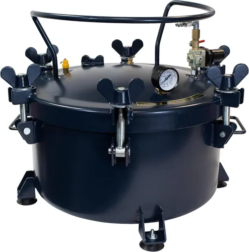 Miniatura 7 de California Air Tools 255C Olla de presión de 2.5 galones para fundición de resina epoxi, tanque de acero recubierto, portátil, azul