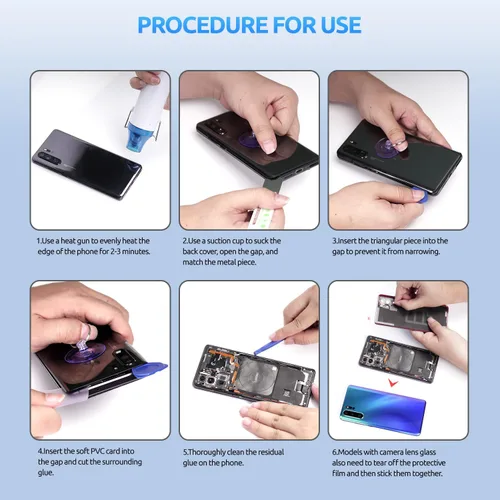 Miniatura 7 de Reemplazo de cristal trasero para Samsung Galaxy Note 10+ Plus SM-N975 Carcasa trasera con lente de cámara + kit de herramientas de reparación
