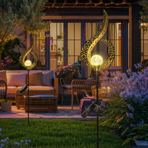 Miniatura 6 de Homeimpro Luces solares para exteriores, luces LED impermeables para jardín, césped, patio o patio Flower 1Pack