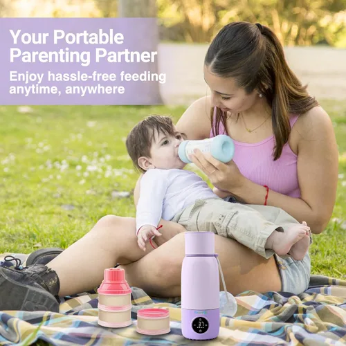 Miniatura 6 de Portable Bottle Warmer for Travel - 17oz 12H Baby Bottle Milk Warmer, Fast Heat Travel Bottle Warmer for Breastmilk, USB Calentador De Biberones on