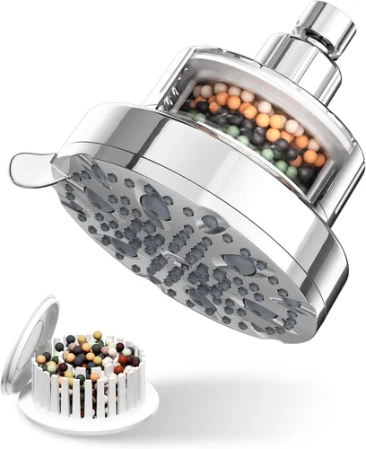 Miniatura 10 de Cabezal de ducha de alta presión con filtro para agua dura, filtro de 20 etapas y 7 modos de pulverización para una ducha más suave, incluye 2 modos