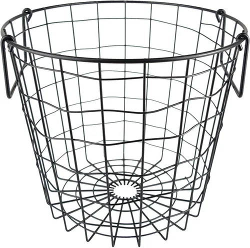 Miniatura 12 de DII - Cubo de almacenamiento apilable de malla de alambre de metal, grande y rectangular, 33 x 25 x 28 cm, blanco Negro