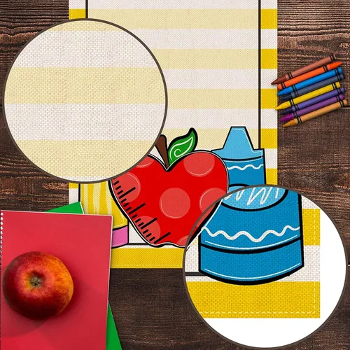 Miniatura 4 de Pudodo Camino de mesa de regreso a clases, primer día de escuela, niños, estudiantes, aula, fiesta, comedor, decoración del hogar (13 x 36 pulgadas)