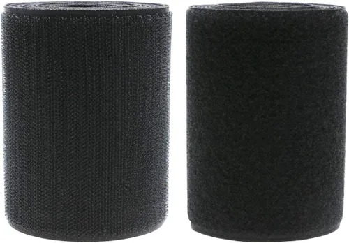 Mini Skater Tiras de cierre de gancho negro de 4 pulgadas de ancho para coser, cinta adhesiva de tela de nailon no adhesiva para bolsos, ropa,