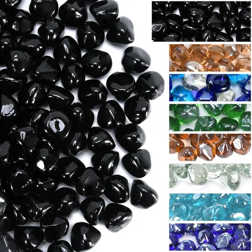 Miniatura 12 de GasSaf Diamonds - Vidrio de fuego para fogón de gas o propano, chimenea y paisajismo, 10 libras, 1 pulgada (lustre rosa)