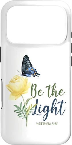 Miniatura 30 de Bible Verse Butterfly Flower Be The Light Matthew 5:14 Case for iPhone 16