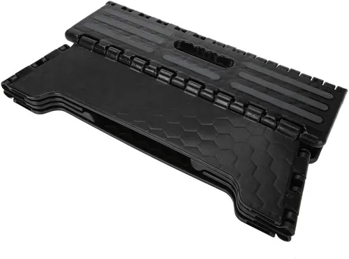 Miniatura 6 de Taburete plegable de 15 pulgadas, capacidad de 330 libras, antideslizante, taburete plegable de un solo paso para adultos y niños, almacenamiento