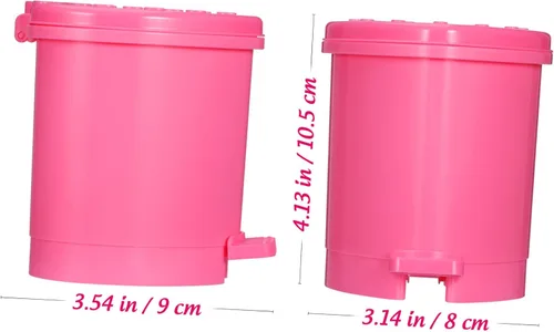 Miniatura 2 de NUOBESTY Mini papelera de escritorio pequeña con tapa pequeña