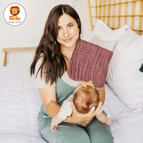 Miniatura 6 de Paños de muselina para eructos para bebé, 100% algodón, para unisex, niño, niña - Grandes 20" x 10", productos esenciales para recién nacidos, ultra
