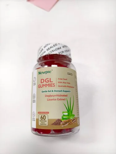 Miniatura 8 de Gomitas DGL Extracto de raíz de regaliz deglicirricinado, quercetina, aloe vera, polvo de semilla de anís Salud intestinal, alivio del estómago