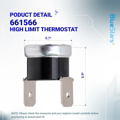 Miniatura 2 de BlueStars 661566 - Termostato de límite alto para lavavajillas, compatible con lavavajillas Whirlpool Kenmore KitchenAid Amana Maytag, sustituye a