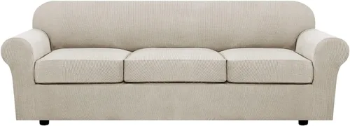 Miniatura 84 de H.VERSAILTEX - 3 fundas de sofá elásticas para 2 cojines de sofá. Fundas para muebles de sala de estar (funda base más 2 fundas de cojín de asiento)